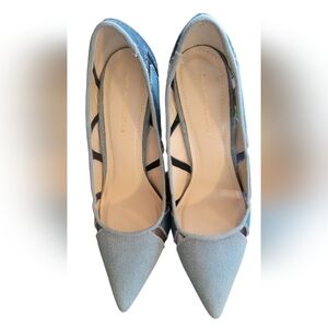 SHOE REPUBLIC LA PHYLLIE LT BLUE HEELS